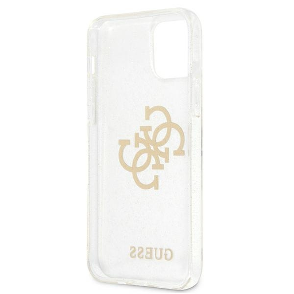  GUESS   12 Pro Max Glitter 4G Big Logo Clear Hardcase