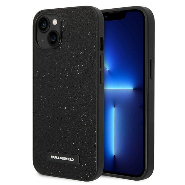 Karl Lagerfeld KLHCP14MG2ELK iPhone 14 Plus 6,7" hartcase schwarz/schwarz Glitter Plaque Logo