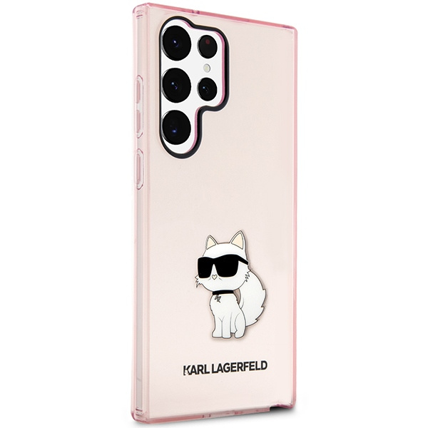 Hülle Karl Lagerfeld Klhcs23lhnchtcp S23 Ultra S918 Rosa/Pink Hardcase Ikonik Choupette Case