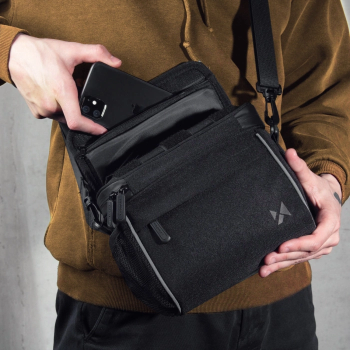 Wozinsky vélo guidon sac vélo sac à bandoulière noir (WBHBB-01)