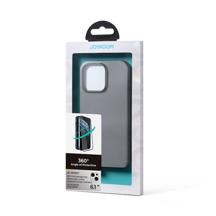 Joyroom 360 Full Case Cover für iPhone 13 Back &amp; Front Cover + Tempered Glass Grau (JR-BP927 Anlauffarben)