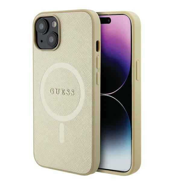 Funda Guess GUHMP15MPSAHMCB iPhone 15 Plus 6.7" oro/oro durocase Saffiano MagSafe Case
