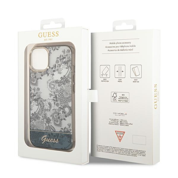 Guess GUHCP14MHGPLHG iPhone 14 Plus 6,7" grau/grau hartcase Porzellan Kollektion