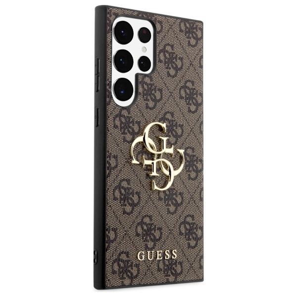 Funda Guess GUHCS23L4GMGBR S23 Ultra S918 marrón/marrón durocase 4G Big Metal Logo Case