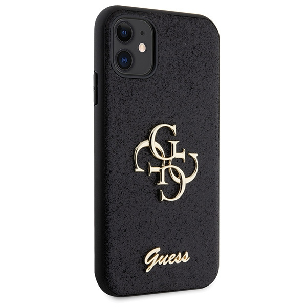 Guess GUHCN61HG4SGK iPhone 11 / Xr 6.1" noir/noircase Glitter Script Big 4G