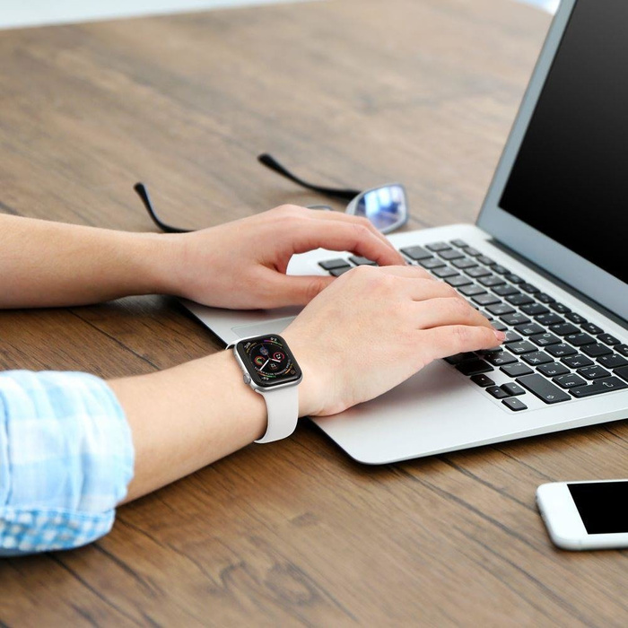 óraszíj TECH-PROTECT Gearband Apple Watch 1/2/3/4/5 (38/40 Mm) Fehér színben