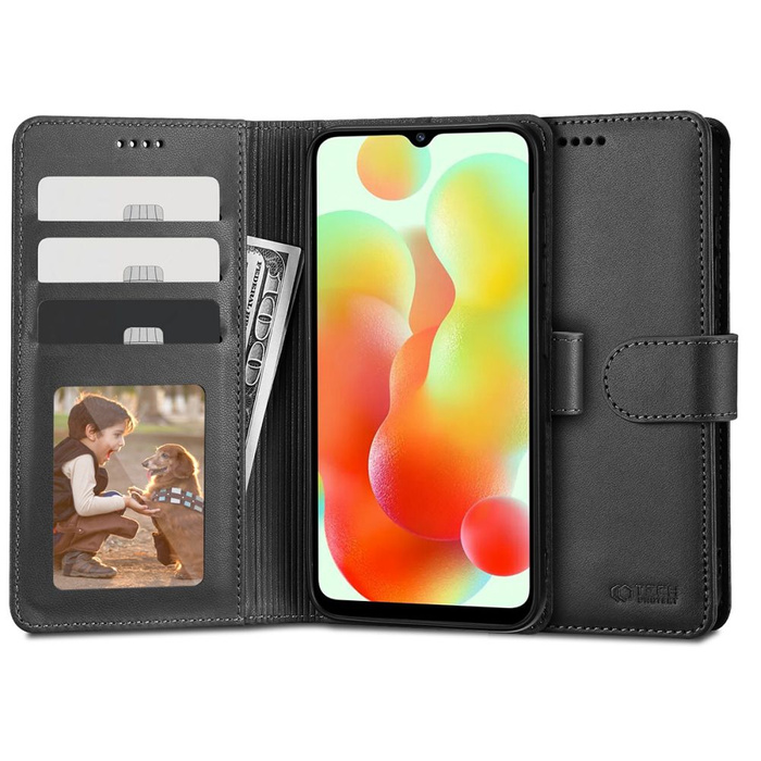 Hülle TECH-PROTECT GELDBÖRSE XIAOMI REDMI 12C SCHWARZ