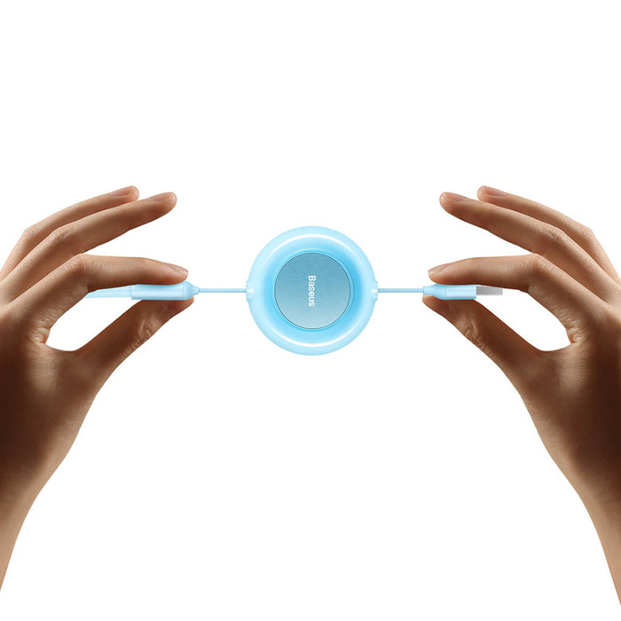 Baseus Bright Mirror 2 3en1 USB Tipo A - micro USB + Lightning + USB Tipo C 3.5A 1.1m azul (CAMJ010017)