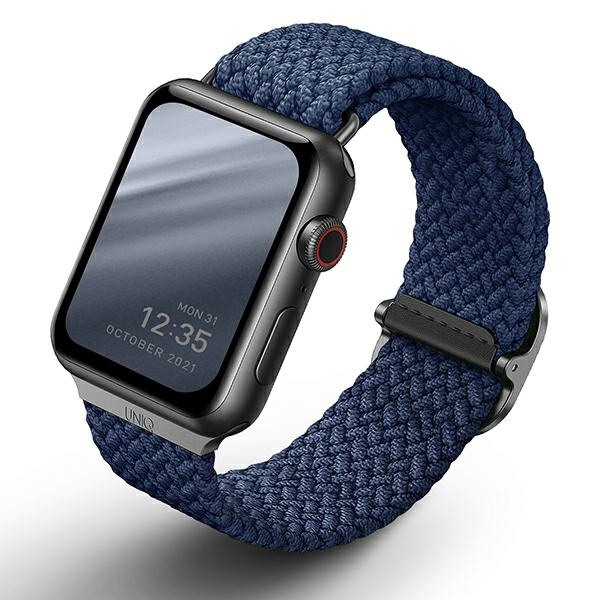 UNIQ řemínek Aspen Apple Watch 44/42/45mm Opletená modrá/oxfordská modrá