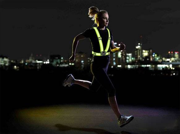 Unisex Adjustable Reflective Safety Harness Vest Orange