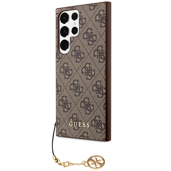 Hülle Guess GUHCS23LGF4GBR S23 Ultra S918 braun/braun hartcase 4G Charms Kollektion Case