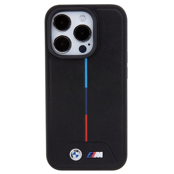 Case Bmw Bmhmp15l22pvtk IPhone 15 Pro 6.1" Black/black Hardcase Quilted Tricolor MagSafe Case