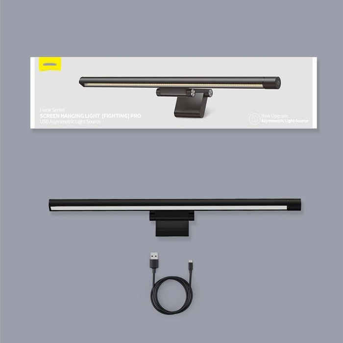 Baseus i-wok series USB stepless dimming screen hanging light black (DGIWK-P01)