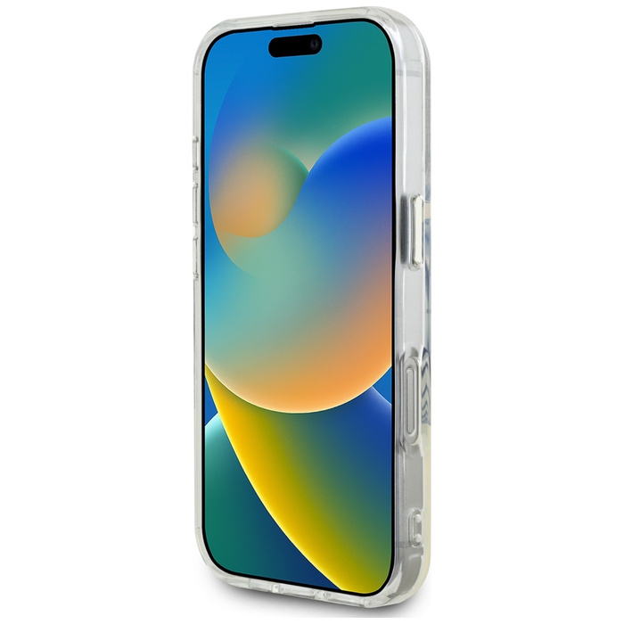 Etui Guess IML Metal Colored Circle      Classic Logo MagSafe do iPhone 16 Pro różowy