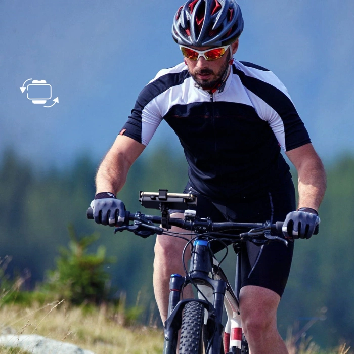 Joyroom JR-OK7 smartphone holder for motorcycle, bicycle, scooter handlebar - black