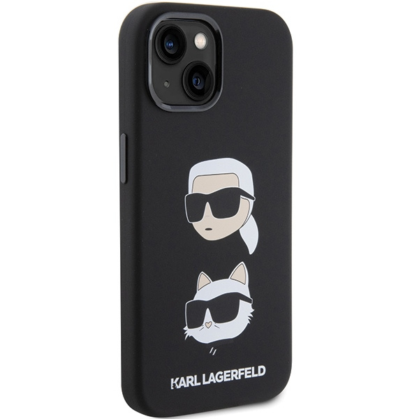 Etui Karl Lagerfeld KLHCP15MSDHKCNK iPhone 15 Plus 6.7" czarny/black Silicone Karl&Choupette Head Case