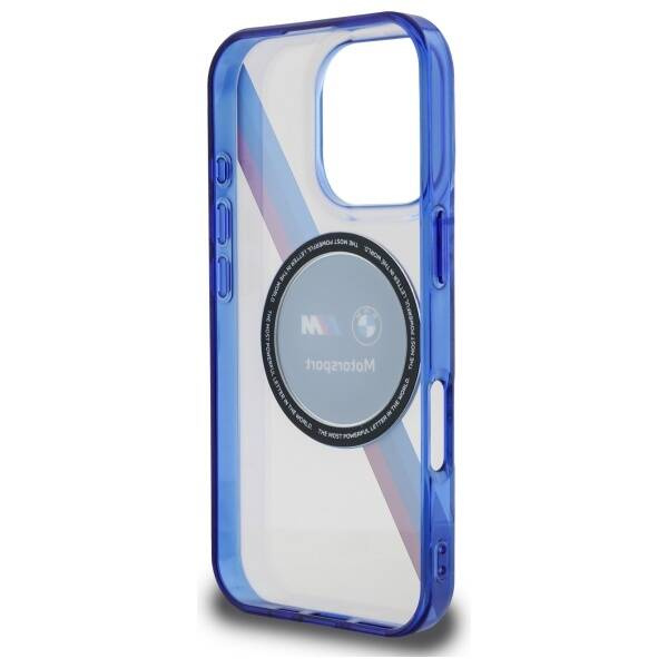 Funda BMW iPhone 16 Pro transparente/transparente durocase Motosport IML Circle MagSafe