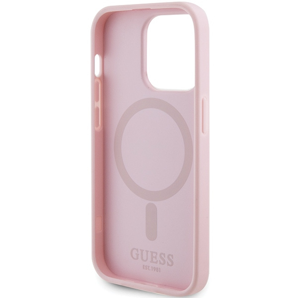 Coque Guess GUHMP14LPSAHMCP iPhone 14 Pro 6.1" rose/rose rigidecase Saffiano MagSafe Case