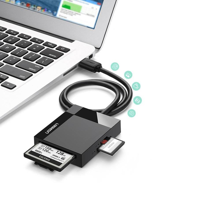 Ugreen USB 3.0 Lecteur de carte SD / micro SD / CF / MS noir (CR125 30333)