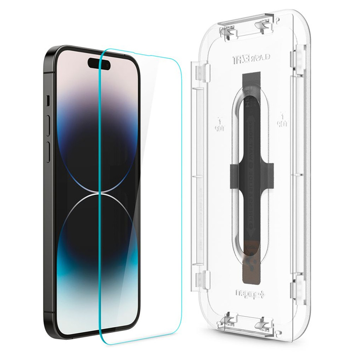 Vetro temperato Spigen GLAS.TR "EZ FIT" cONFEZIONE DA 2 PEZZI IPhone 14 PRO MAX CLEAR