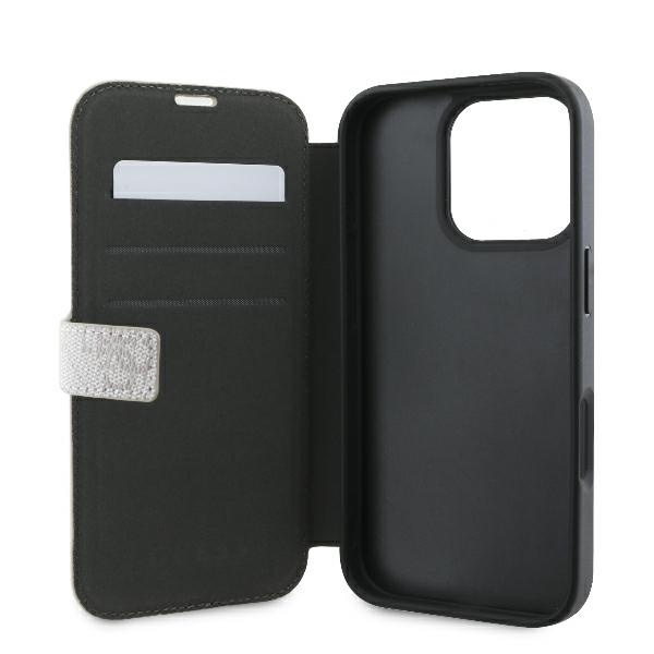 Etui Guess iPhone 16 Pro 6.3" różowy/pink book 4G Metal Logo