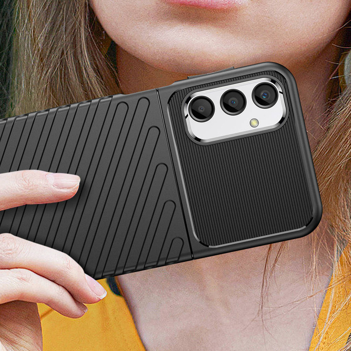 Thunder Case Hülle für Samsung Galaxy A24 4G Silikon Armor Case schwarz