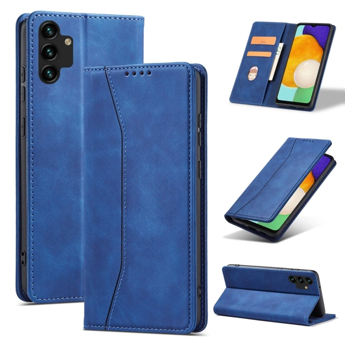 Magnet Fancy Case etui do Samsung Galaxy A13 5G pokrowiec portfel na karty kartę podstawka niebieski