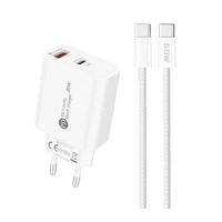 A6MaxL 20W USB-A USB-C wall charger with USB-C - USB-C 1m cable - white