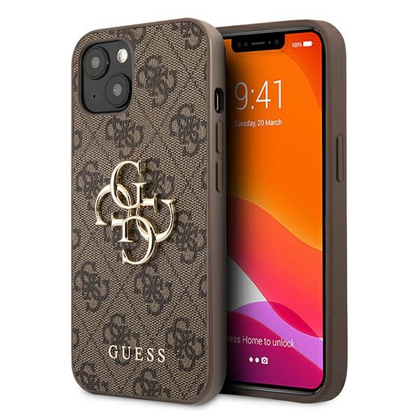 Cover GUESS Apple iPhone 13 4G Big Metal Logo Brown Hardcase