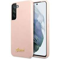 Hülle Guess GUHCS23SLSLMGPP S23 S911 rosa/rosa hartcase Silikon Schrift Metall Logo Case