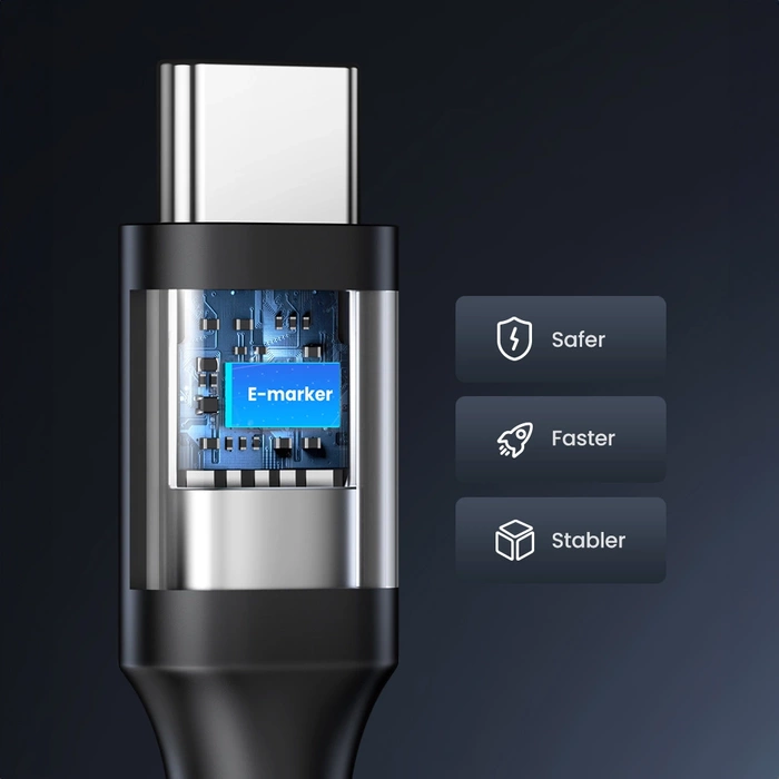 Câble USB-C vers USB-C UGREEN 15177, 1,5m (noir)