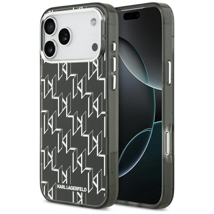 Etui Karl Lagerfeld IML KL Monogram      MagSafe do iPhone 17 Pro Max czarny