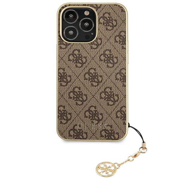 Hülle GUESS Apple iPhone 13 Pro 4G Charms Sammlung braun Hardcase