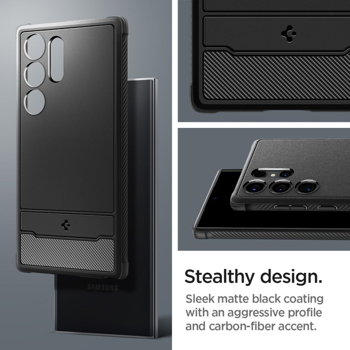 Case Spigen Rugged Armor Samsung Galaxy S24 Ultra MATTE Black Case