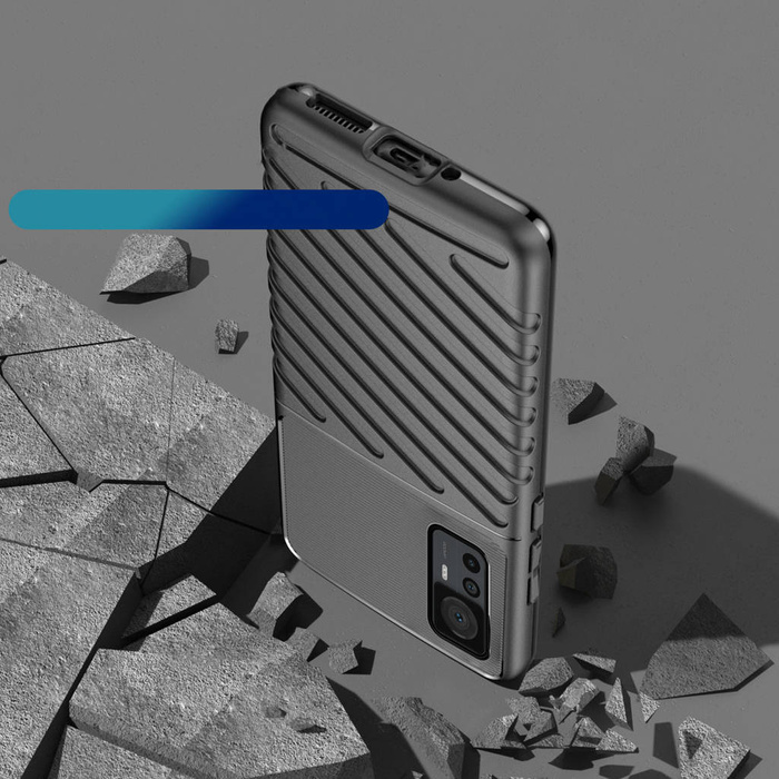 Thunder Case Hülle für Xiaomi 12T Pro / Xiaomi 12T Silikon Armor Case schwarz