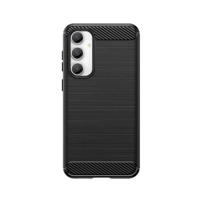 Funda flexible con patrón de carbono para Samsung Galaxy S23 FE Carbon Case - negro