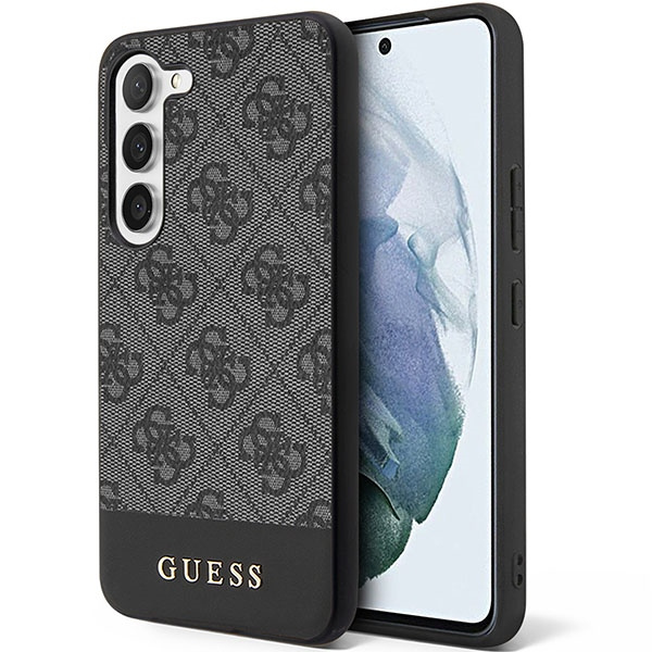 Case Guess GUHCS23SG4GLGR S23 S911 black/black hardcase 4G Stripe Collection Case