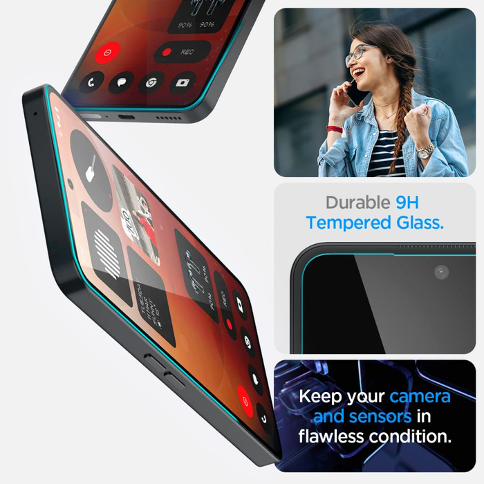 VIDRIO TEMPLADO SPIGEN GLAS.TR "EZ FIT" NOTHING PHONE 3A / 3A PRO TRANSPARENTE