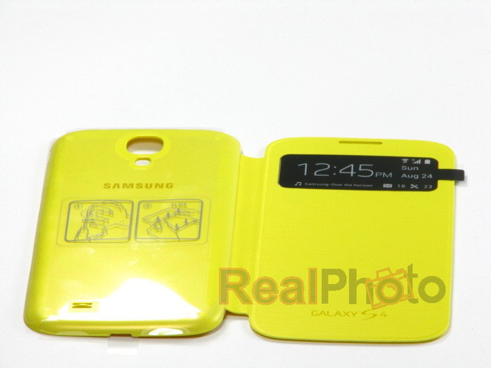 Case SAMSUNG Galaxy S4 SIV I9500 I9505 Flip cover S-VIEW EF-CI950BWEG Yellow
