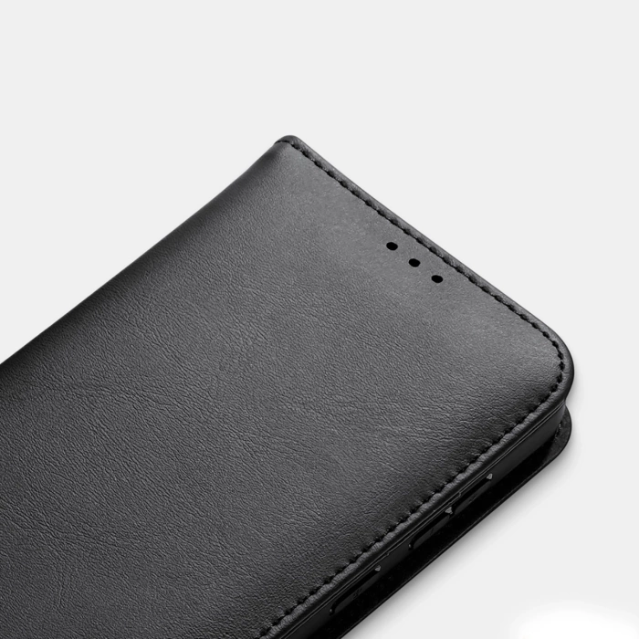 Dux Ducis Hivo Samsung Galaxy S25 Edge Case with Flip and RFID Protection - Black