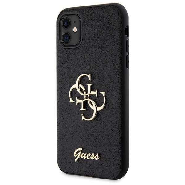 Guess GUHCN61HG4SGK iPhone 11 / Xr 6.1" noir/noircase Glitter Script Big 4G