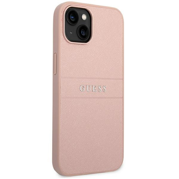 Hülle Guess iPhone 14 Plus 6,7" rosa/rosa Saffiano Armband