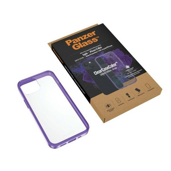 PanzerGlass ClearCase iPhone 13 Mini 5.4" Antibakteriell Militärische Qualität Grape 0327