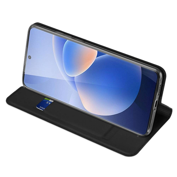 Dux Ducis Skin Pro pouzdro na pouzdro s chlopní Vivo X60 černé