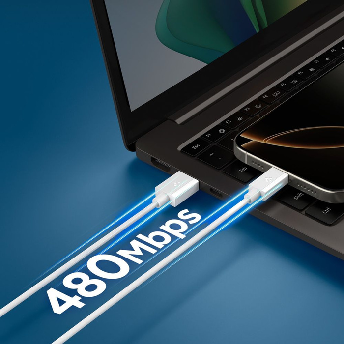 Spigen EB6010AC ESSENTIAL TYPE-C CABLE 60W 100CM WHITE