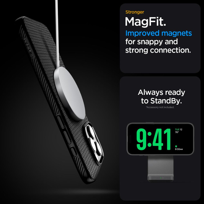 SPIGEN LIQUID AIR "T" MAG MAGSAFE IPHONE 16 PRO MAX NEGRO MATE