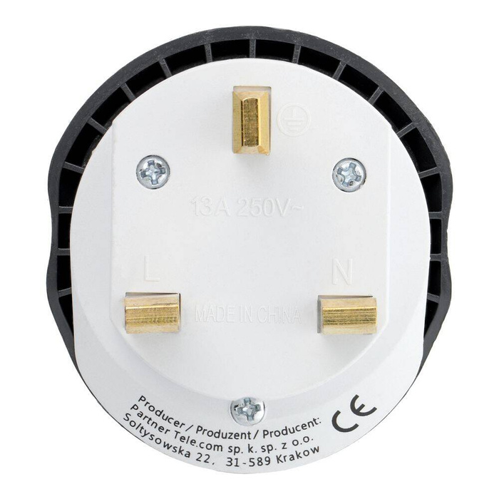 Adapter podróżny Blue Star GO TO Europe (Type E) 16A biały