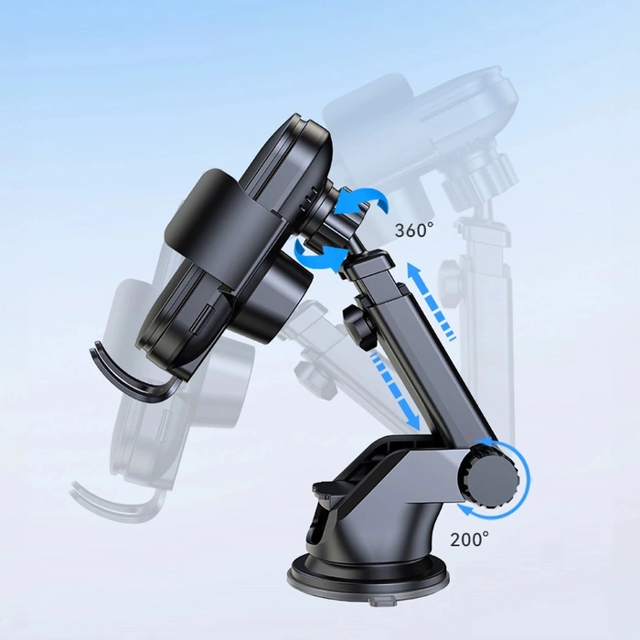 Wozinsky WUMID držák do auta s 15W indukční nabíječkou na palubní desku - černý