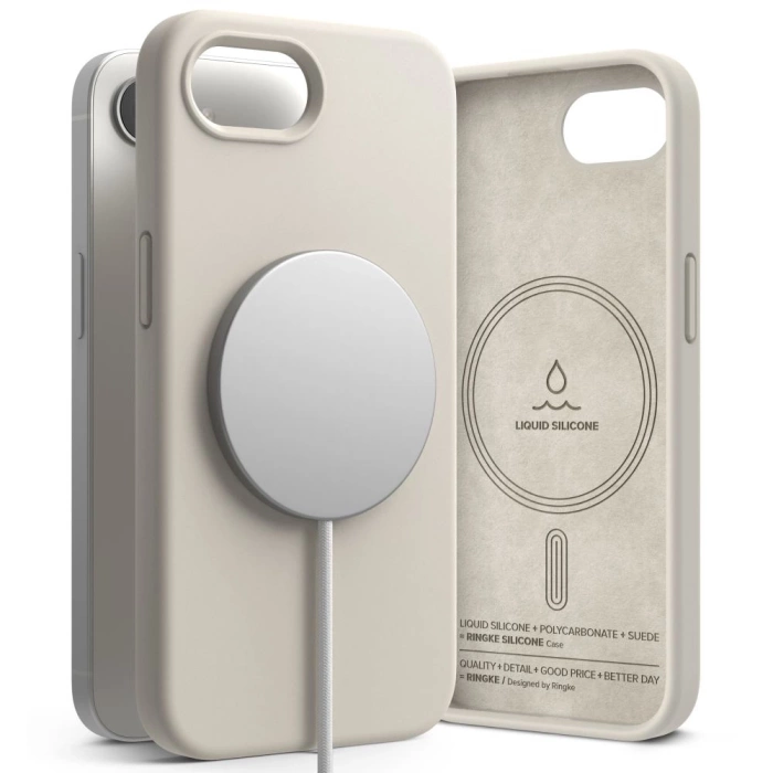 RINGKE SILICONE MAGNETIC MAGSAFE IPHONE 16E STONE