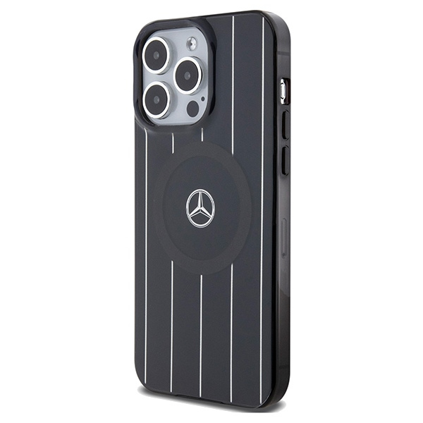 Etui Mercedes MEHMP15X23HRSK iPhone 15 Pro Max 6.7" czarny/black hardcase Double Layer Crossed Lines MagSafe Case